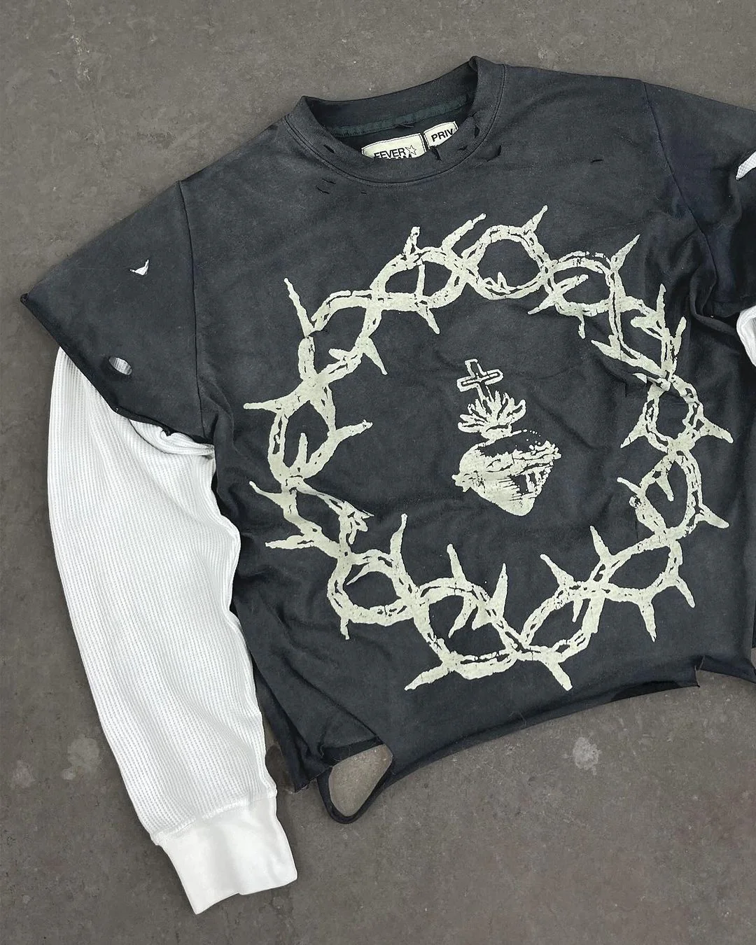 sacred heart double sleeve tee - Image 3