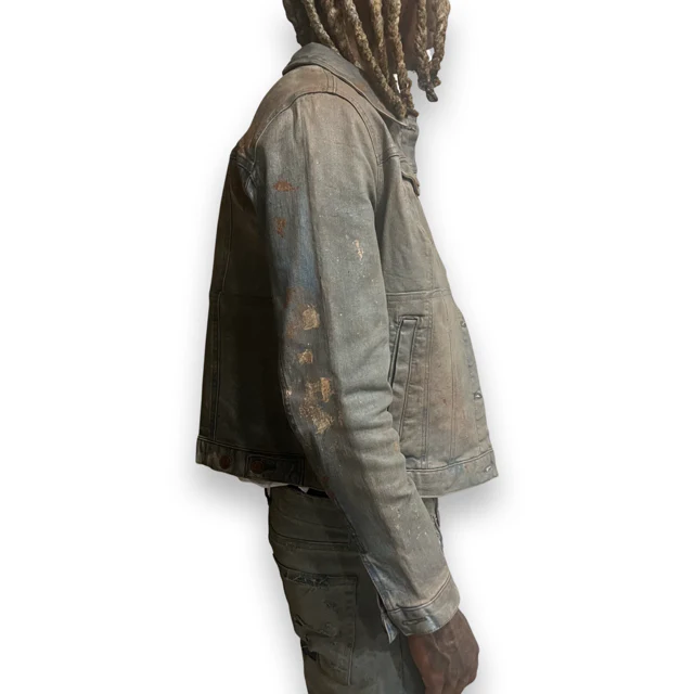 Worker Waxed Cropped Jacket - Image 3